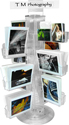 32 Pocket Clear Acrylic Card Spinner Rack